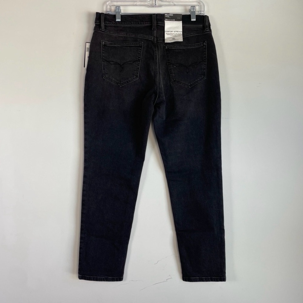 NWT Lauren Ralph Lauren Relaxed‎ Taper Jeans Size 28 NEW Black Comfort Stretch